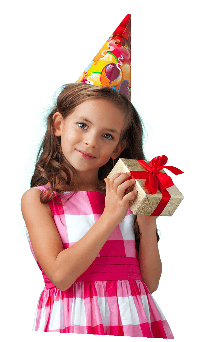A child celebrating her birthday party at North Coast Gymnastics